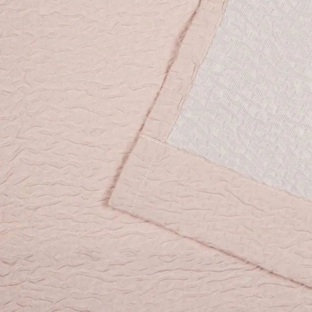 Nicole Miller Textured Hidden Tab Top Sheer Panels 1 Pair - 50X84 - Blush